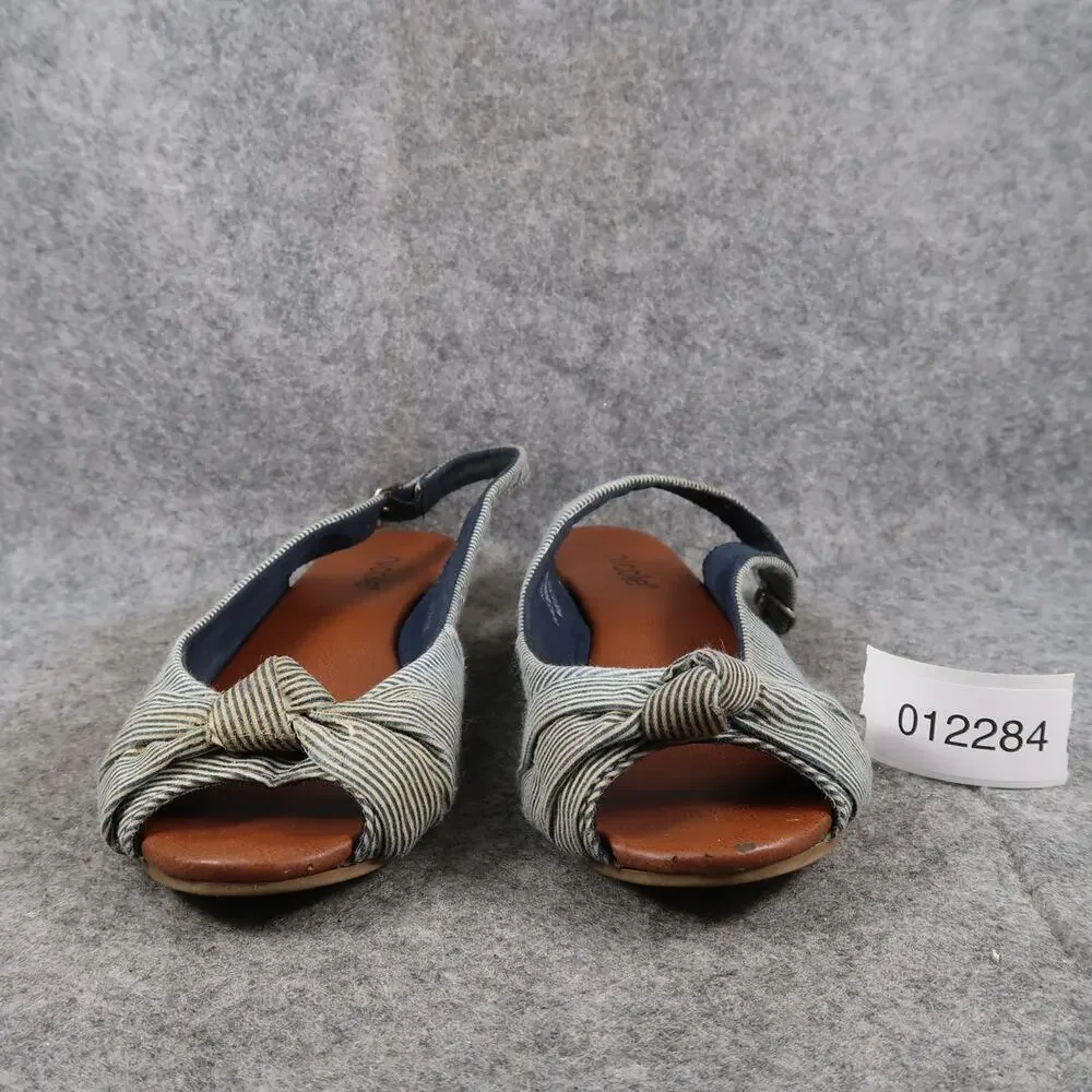 Nicole Shoes Womens 8.5 Sandals Slingback Peep Toe Orlando Wide Buckle Knot_2
